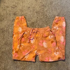 Disney Women's Stitch Peach Jogger Sweatpants